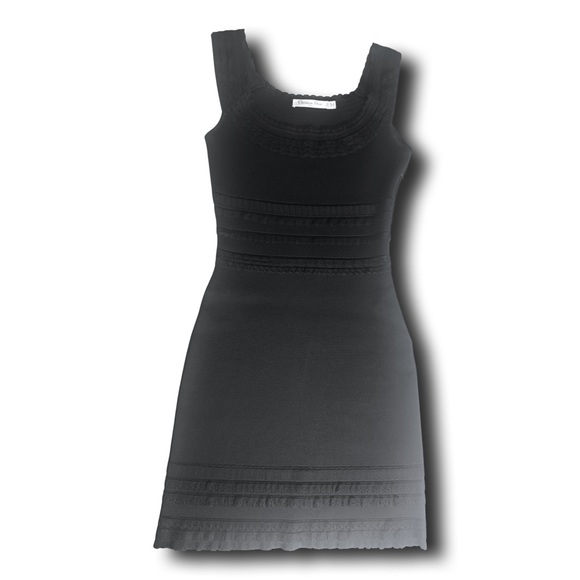 Christian Dior John Galliano Y2K Coquette Black Knit Lace layered Mini Dress - Picture 13 of 16